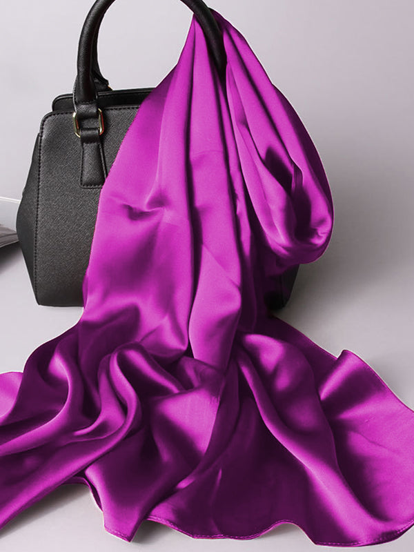 SilkSilky-FR Pure Soie Scarf Violette 001