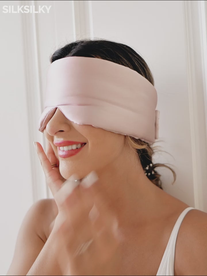 SilkSilky-FR 19Momme Pure Soie Eye Mask video 001