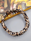 SilkSilky FR 19Momme Pure Soie Scrunchie Leopard 004