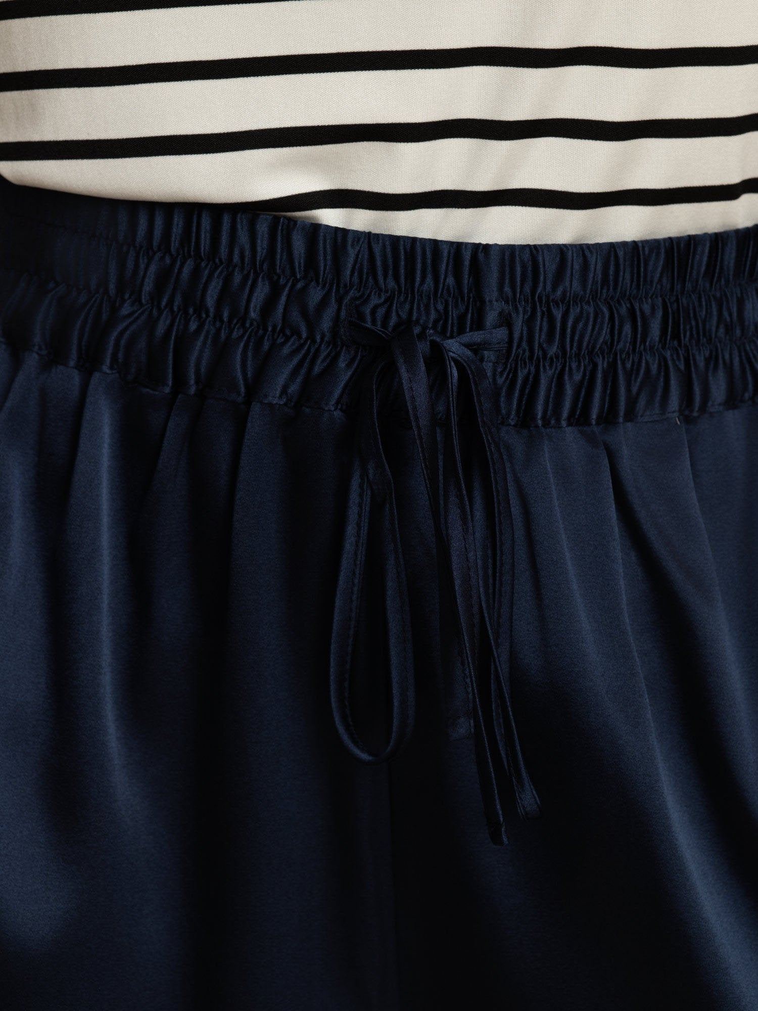 [Bleu Foncé] SilkSilky-FR 19Momme Soie Womens Shorts 005