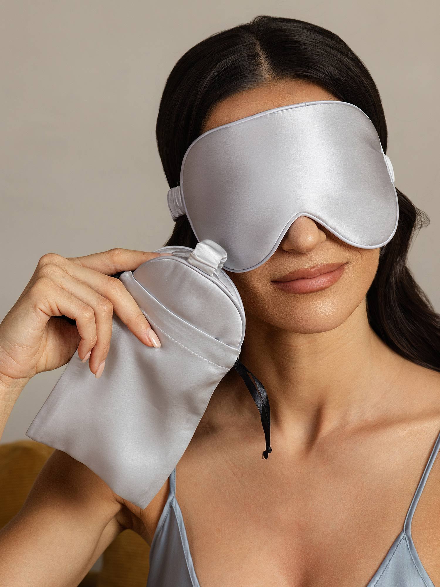 [Argent] SilkSilky-FR Soie Eye Mask 002