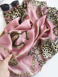 SilkSilky FR Pure Soie Scarf Leopard 003