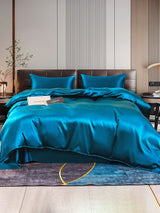 [Bleu Royal] SilkSilky-FR 22Momme Parure de Lit Soie 001