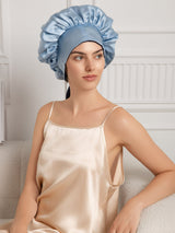 [Bleu Foncé] SilkSilky-FR Bonnets de Nuit 008