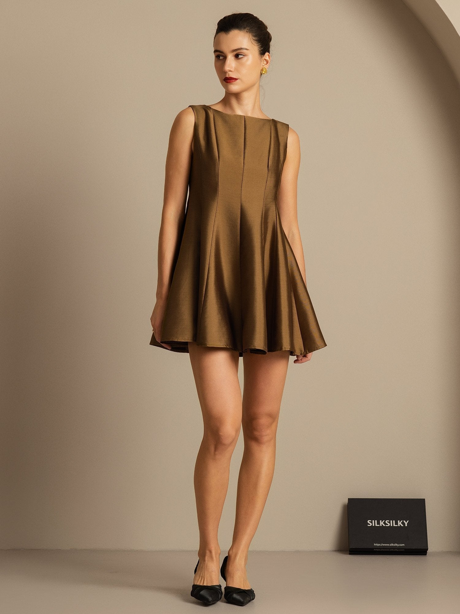 [Bronze] SilkSilky-FR 32Momme Soie Dress 001,