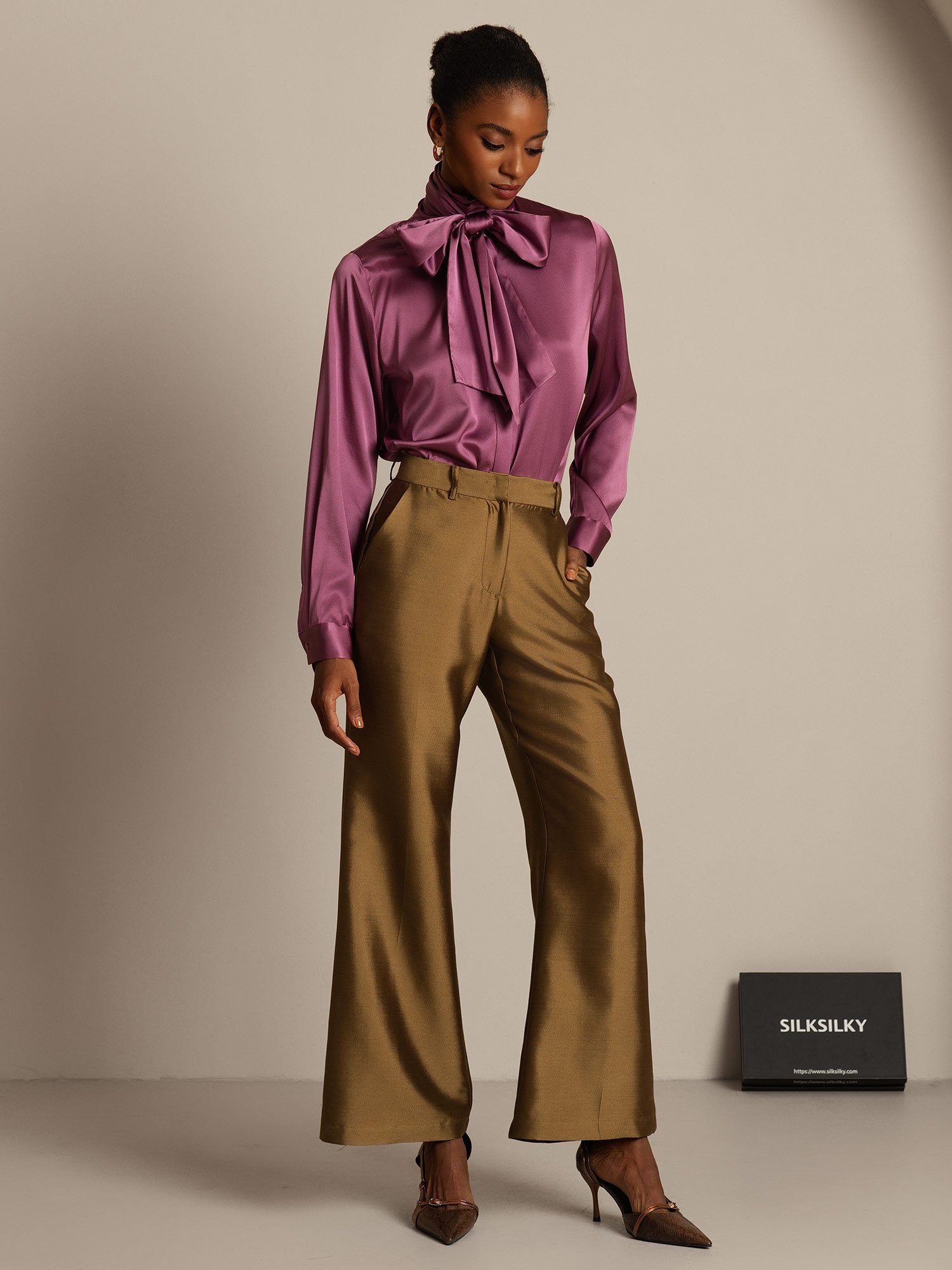 [Bronze] SilkSilky-FR 32Momme Soie Womens Pants 003,