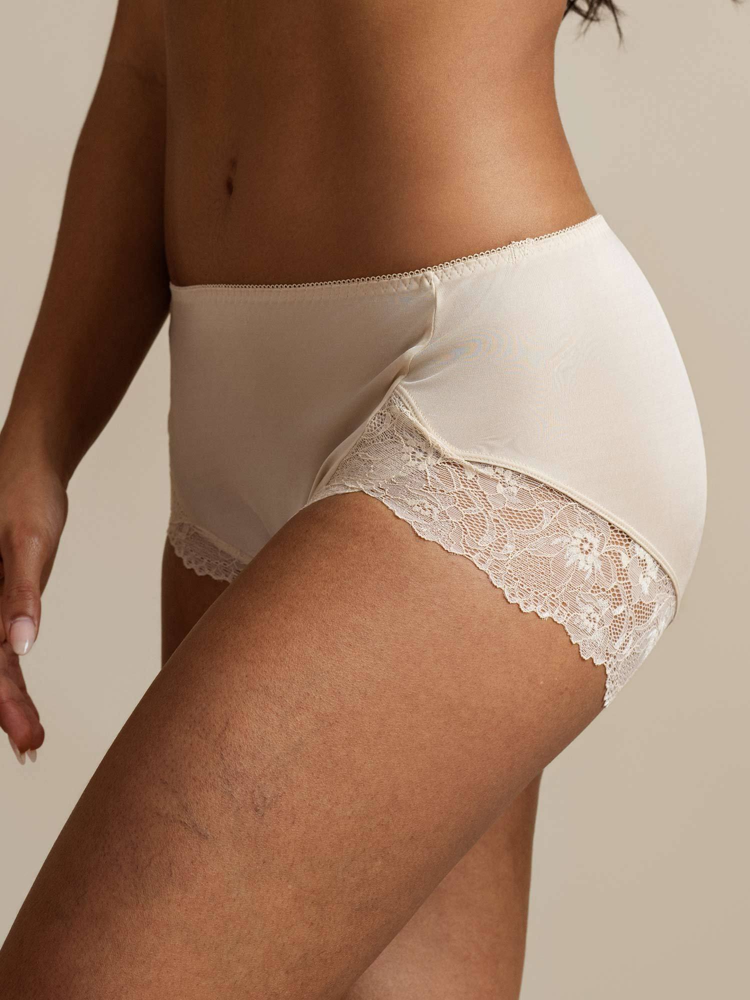 [Beige] SilkSilky-FR Soie Panty 006,