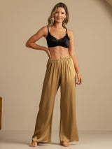 [Tan] SilkSilky-FR 19Momme Women's Sleep Pants 007