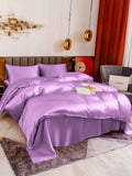 SilkSilky FR 19Momme Pure Soie Bedding Set Lavande 004