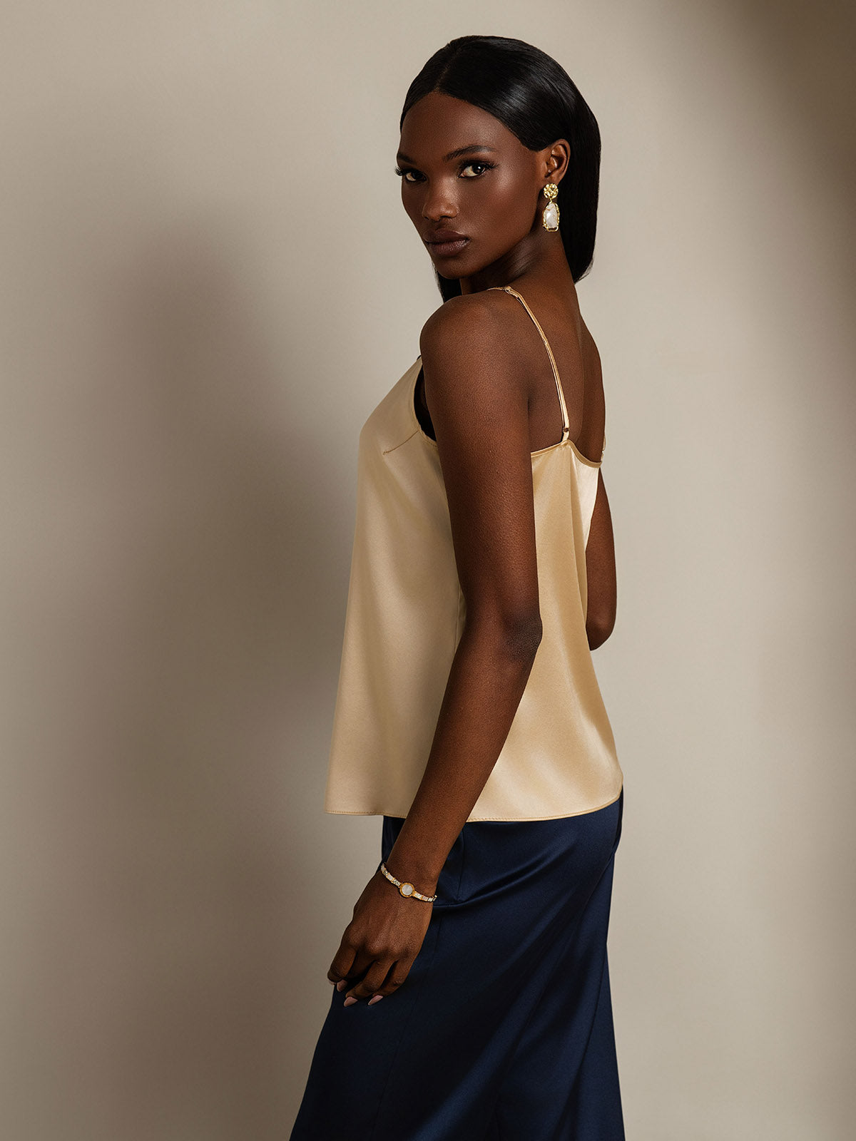 [Champagne] SilkSilky-FR 19Momme Soie Camisoles 004