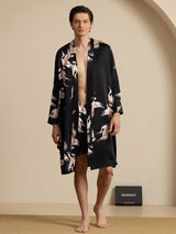 [Noir] SilkSilky-FR 19Momme Long Sleeve Mens Pajamas 002