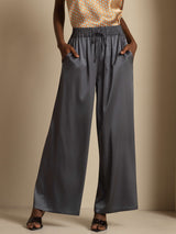 [GrisFoncé] SilkSilky-FR 19Momme Womens Pants 001