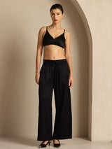 [Noir] SilkSilky-FR 19Momme Womens Pants 007