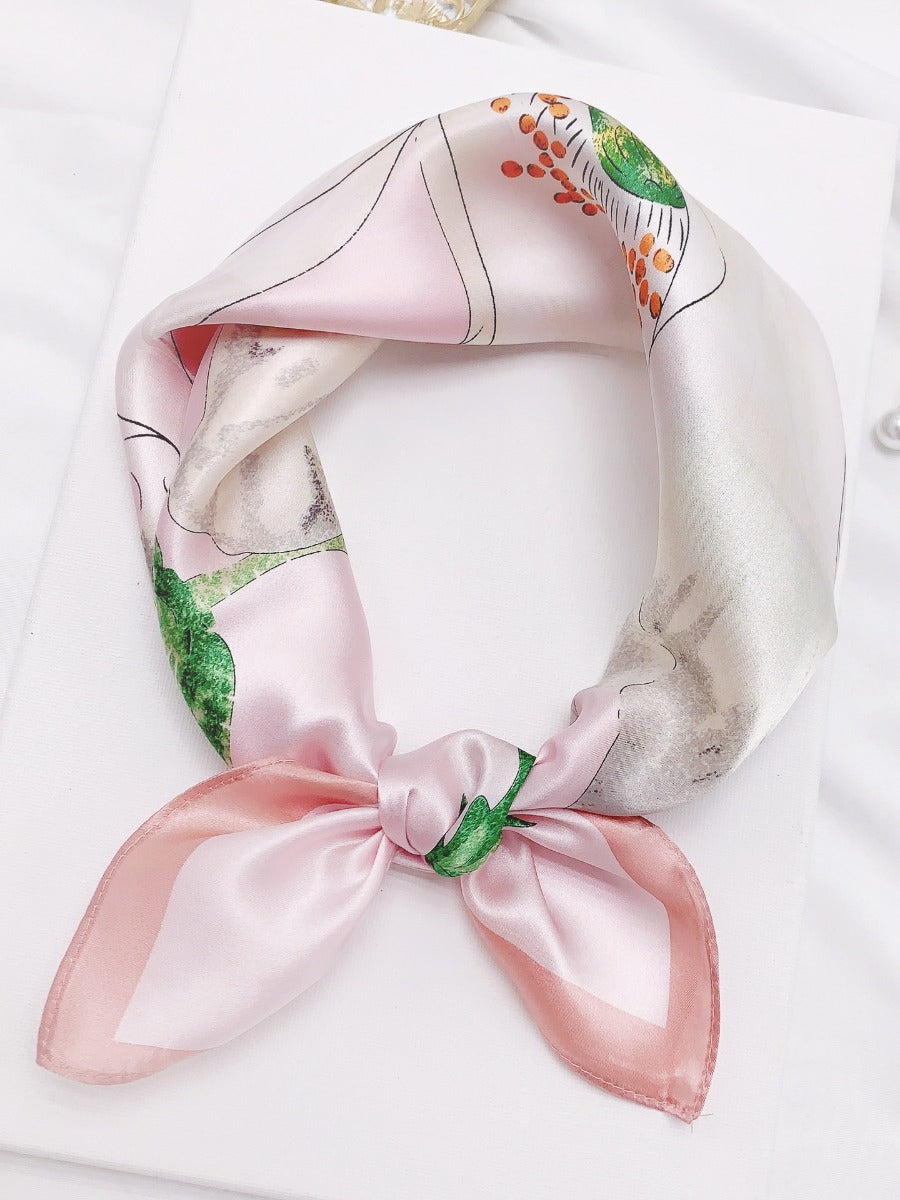 SilkSilky FR Pure Soie Scarf Rose 001