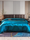 SilkSilky FR 22Momme Pure Soie Duvet Cover BleuRoyal 001