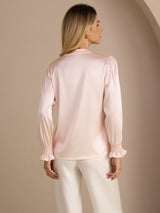 [Rose] SilkSilky-FR Long Sleeve Blouse 002