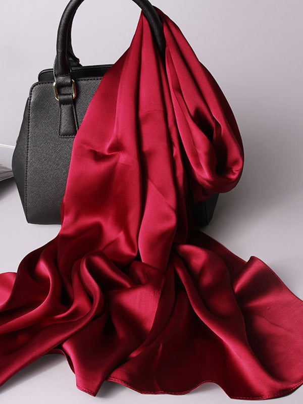 SilkSilky-FR Pure Soie Scarf RougeVineux 004