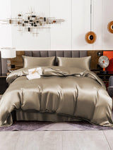 [Kaki] SilkSilky-FR 19Momme Parure de Lit Soie 002
