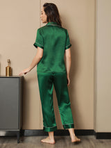 [Vert] SilkSilky-FR Pure Soie Womens Pajamas 002,
