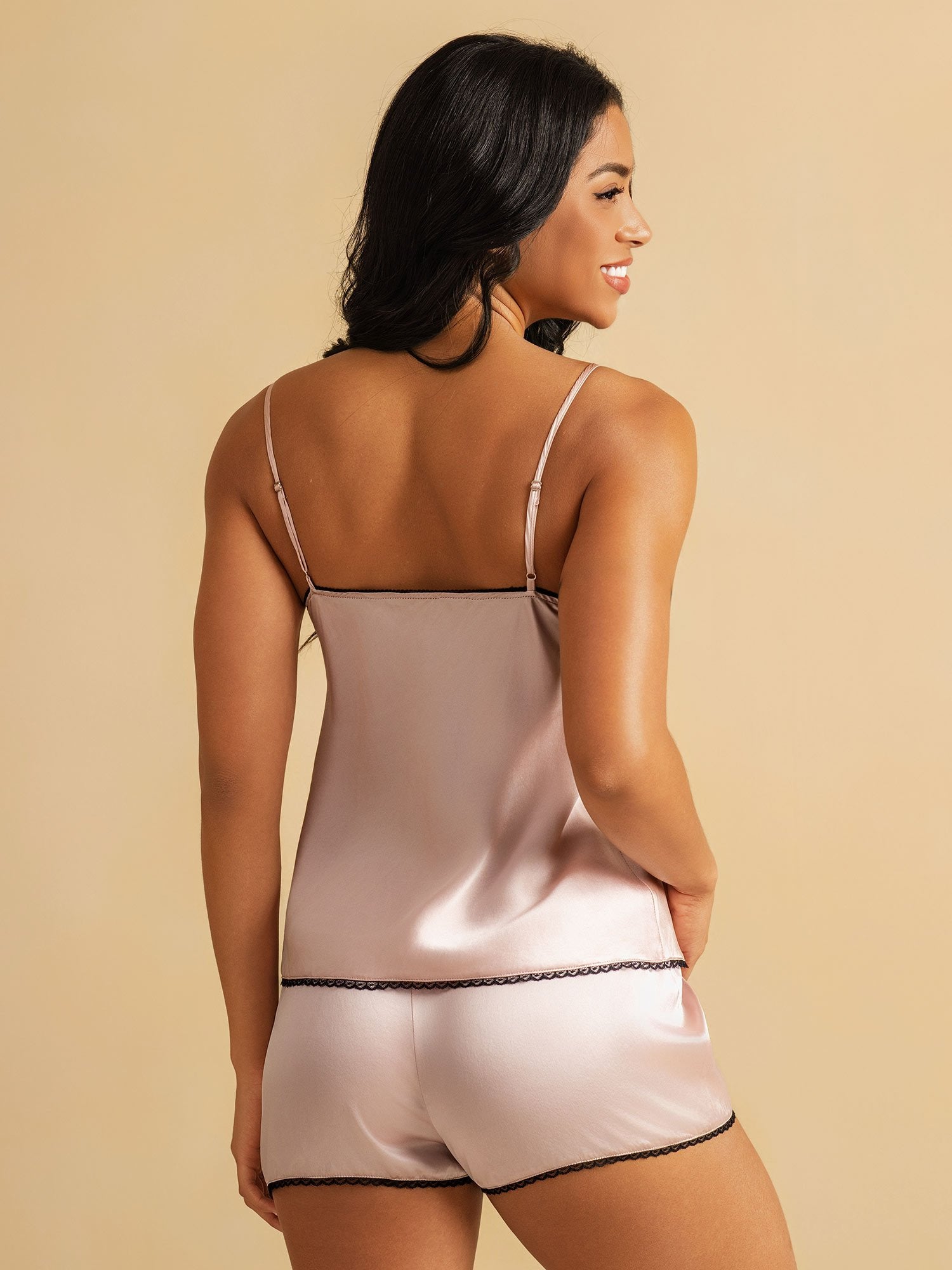[Rose] SilkSilky-FR Soie Camisole Set 002