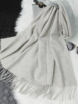 [Gris Clair] SilkSilky-FR Laine Écharpes 006