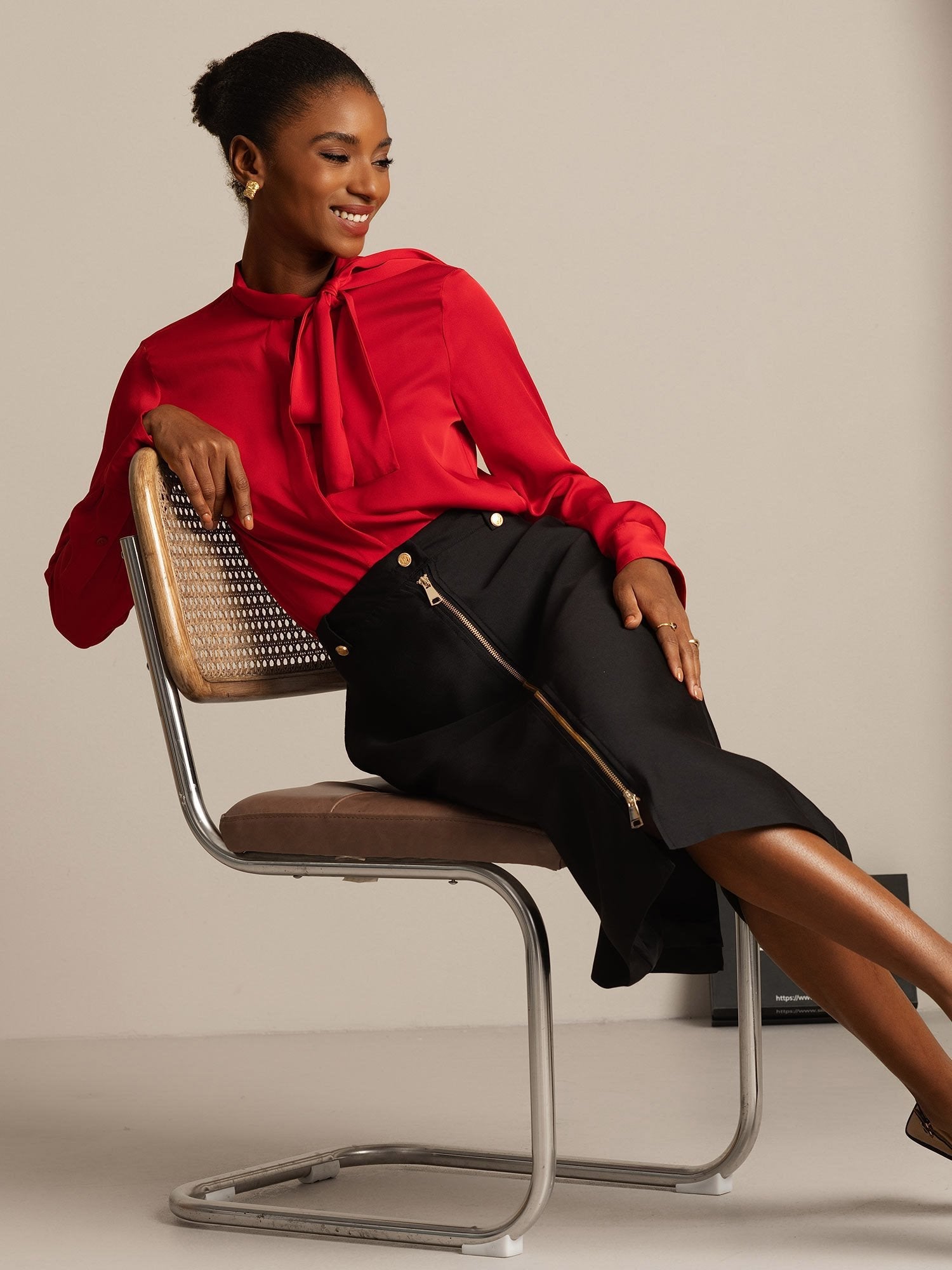 [Noir] SilkSilky-FR 32Momme Soie Skirt 008,