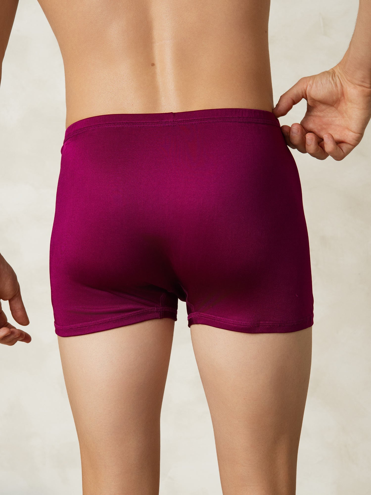 [Rouge Vineux] SilkSilky-FR Soie Tricotée Mens Underwear 002