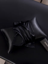 [Noir] SilkSilky-FR 22Momme Pure Soie Pillowcase 004