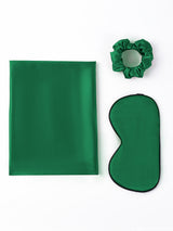 [Vert Foncé] SilkSilky-FR 19Momme Pure Soie Pillowcase Set 003