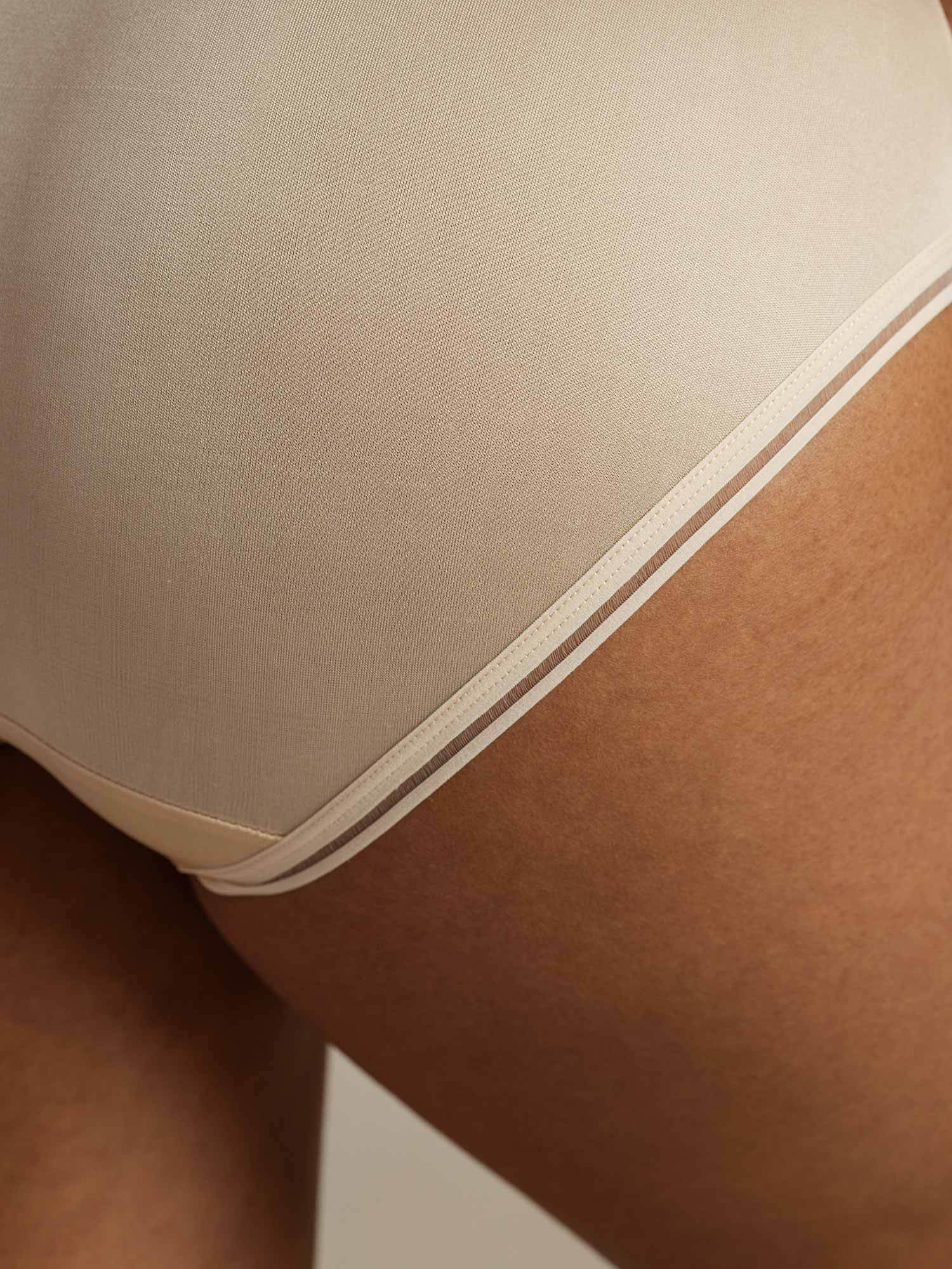 [Beige] SilkSilky-FR Soie Panty 004,