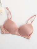 SilkSilky FR Soie Tricotée Bra Rose 005