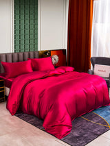 [Rouge Vineux] SilkSilky-FR 25Momme Parure de Lit Soie 005