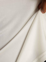 [Blanc] SilkSilky-FR Long Sleeve Crew Neck Femme T-Shirt 005
