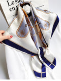 SilkSilky FR Pure Soie Scarf Bleu 008