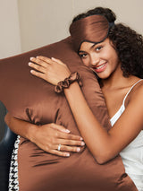 [Café] SilkSilky-FR 19Momme Pure Soie Pillowcase Set 001
