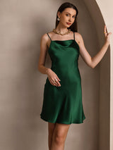 [Vert] SilkSilky-FR Sleeveless Cowl Neck Robes 005