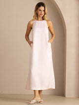 [Rose Clair] SilkSilky-FR Sleeveless Crew Neck Robes 001