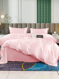 SilkSilky FR 25Momme Pure Soie Bedding Set Rose 001