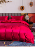 SilkSilky FR 19Momme Pure Soie Bedding Set RougeVineux 002