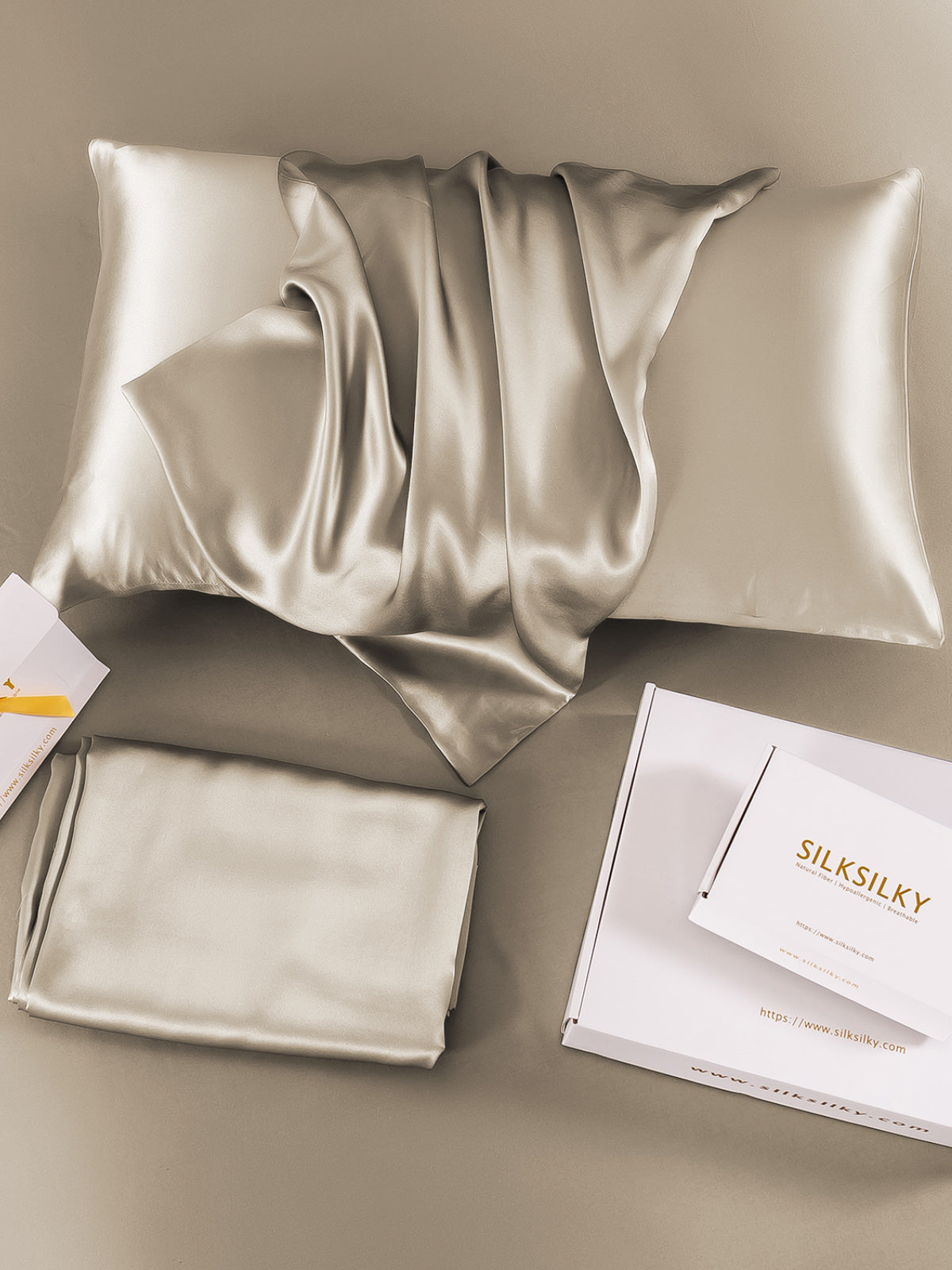 [Kaki] SilkSilky-FR 22Momme Pure Soie Pillowcase 003