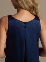 [Bleu Foncé] SilkSilky-FR Sleeveless Femme Pyjamas 005