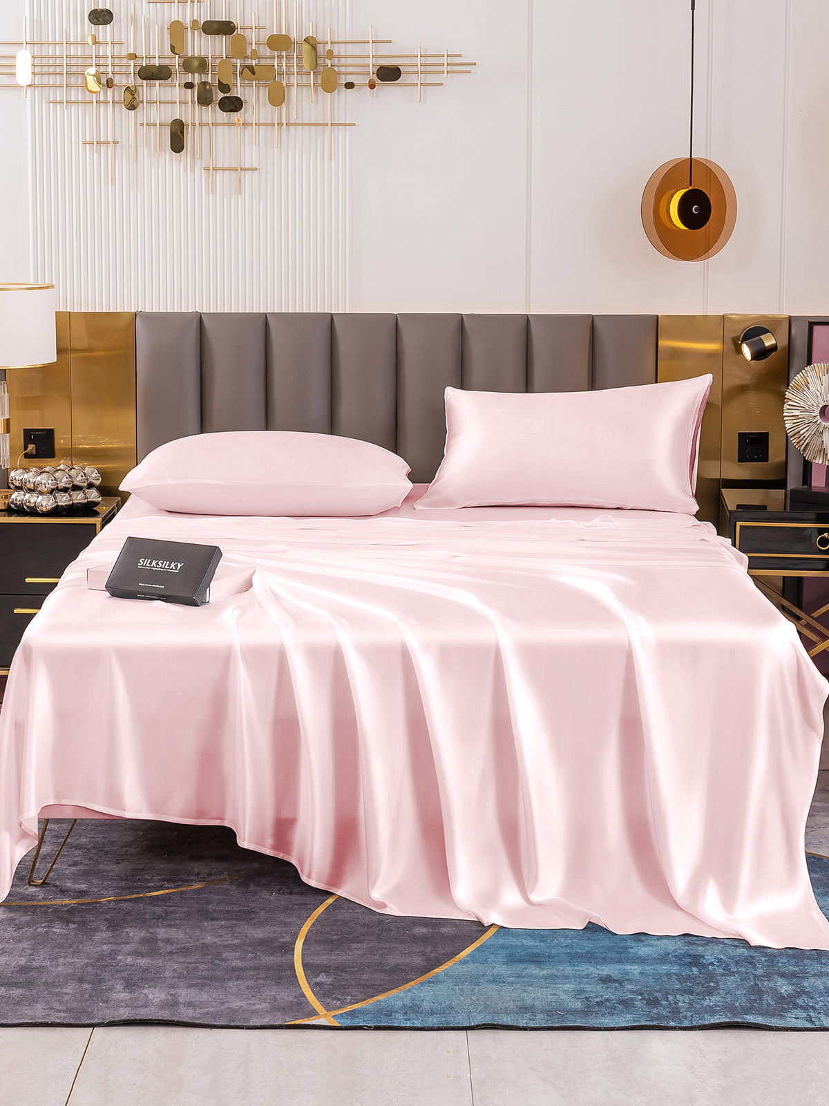 [Rose] SilkSilky-FR 19Momme Pure Silk Bedding Set 002