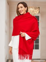 [Rouge] SilkSilky-FR Laine Écharpes 003