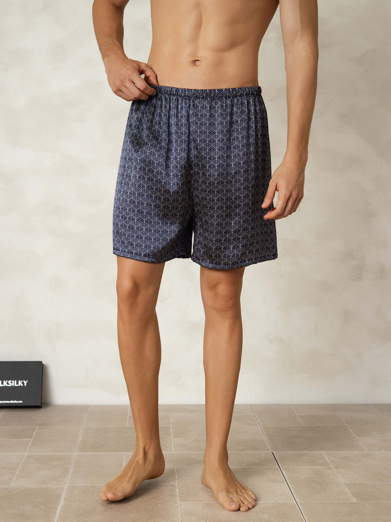 [Ginkgo Marine] SilkSilky-FR Pure Soie Mens Sleep Bottoms 001