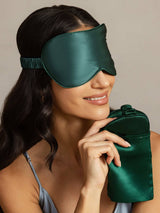 [Vert Foncé] SilkSilky-FR Masques pour les Yeux 002