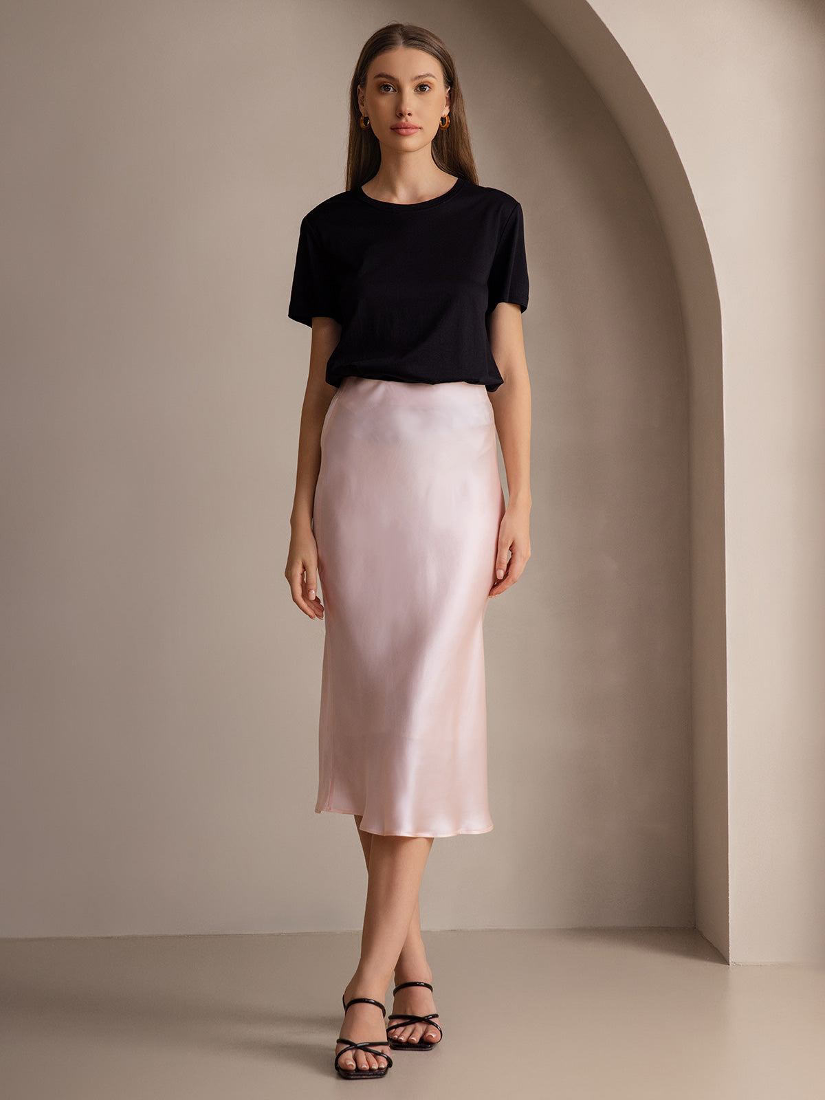 [Rose Clair] SilkSilky-FR 19Momme Pure Soie Skirt 001