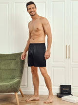 [Noir] SilkSilky-FR Mens Sleep Bottoms 006