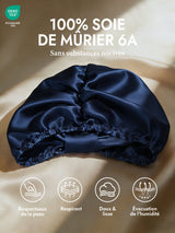 [Bleu Foncé] SilkSilky-FR Bonnets de Nuit 002