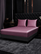 [Mauve Pâle] SilkSilky-FR Parure de Lit Soie 001