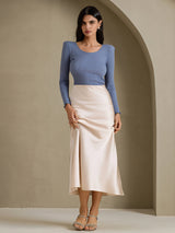 [Beige] SilkSilky-FR Jupes 007